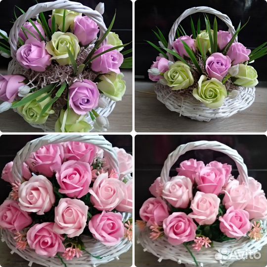 Букет из мыльных роз