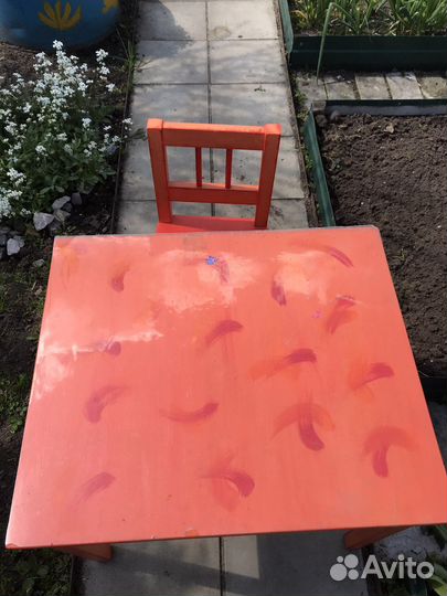 Детский стол и стул IKEA gulliver