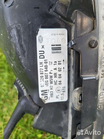 Фара левая opel astra j