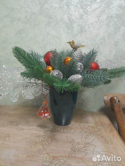 Новогодняя композиция на стол