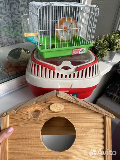 Клетка для грызунов, переноска и домик