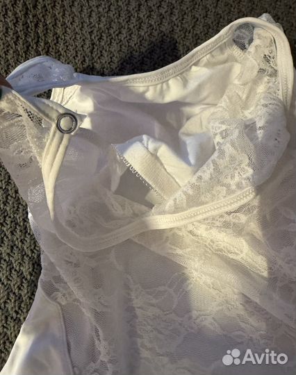 Белый балетный купальник р.S