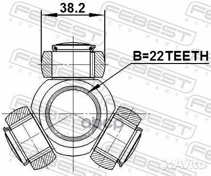 Трипод nissan juke F15 2010.06- JP/22*38.2 мм