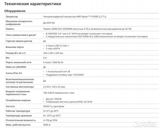 Новый Synology NAS DS 1821+ (Сетевое хранилище)