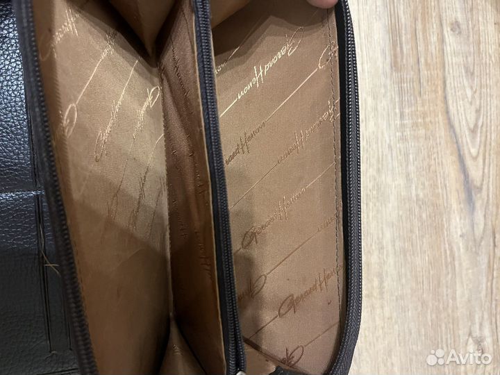 Мужской портмоне,коричневый,натуральная кожа