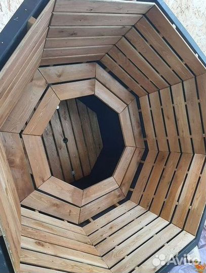 Уличная купель/Банный чан из лиственницы