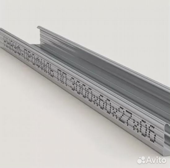 Профиль потолочный 60х27 мм 3 м 0.60 мм Knauf. Код: 1577/2847