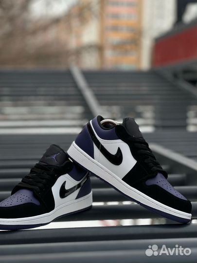 Кроссовки Nike Jordan 1 low фиолетовые