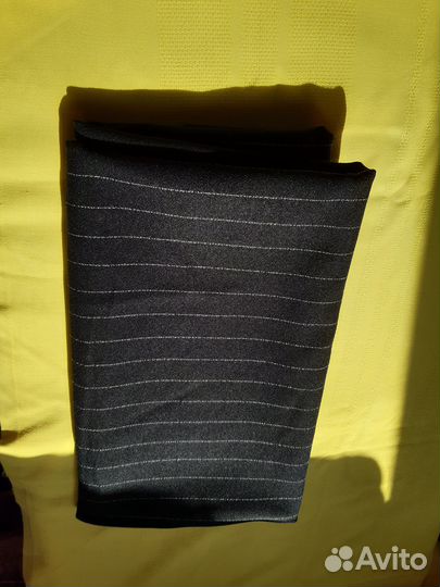 Ткань синяя в полоску