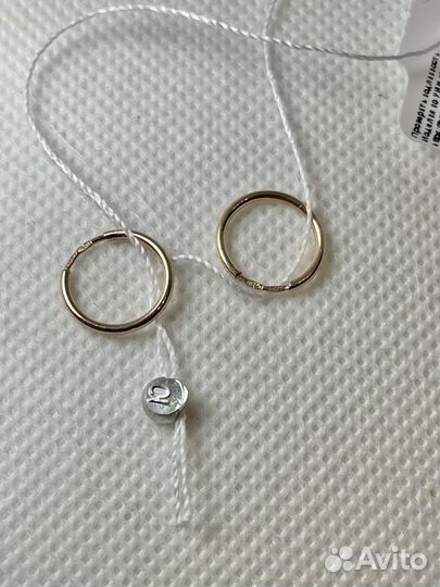 Новые золотые серьги 585