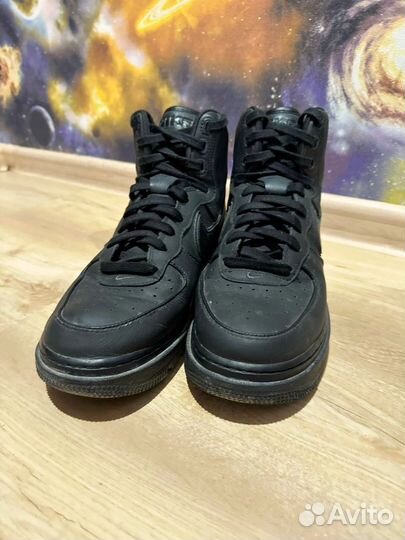 Nike air force 1 black высокие