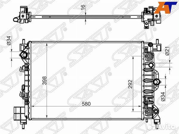 Радиатор chevrolet aveo, chevrolet aveo 11, chevro