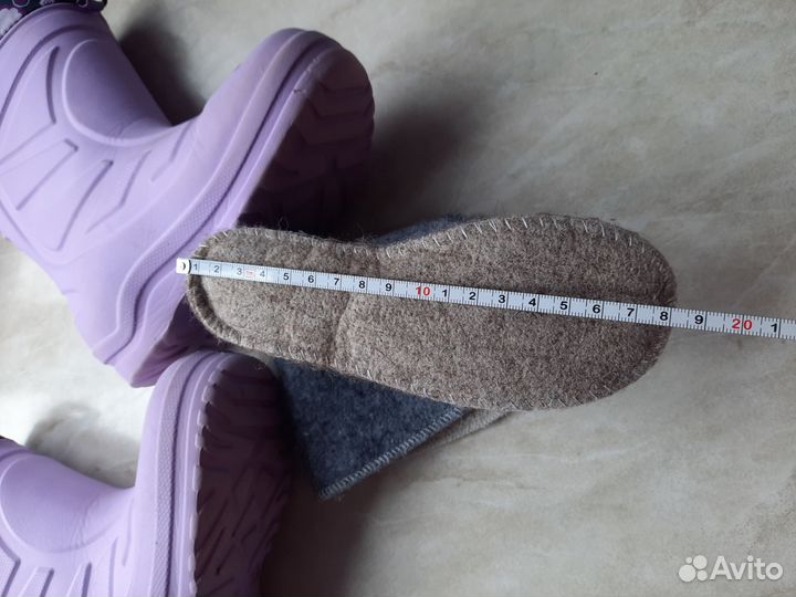 Резиновые сапоги котофей 29р.с тёплым чулком