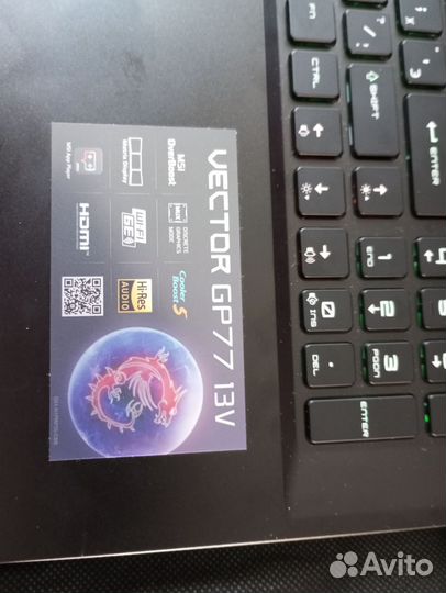 Игровой ноутбук msi Vector GP77