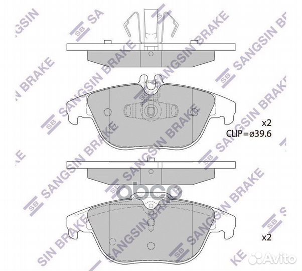 Колодки задние mercedes C W204 07-14, GLK X204