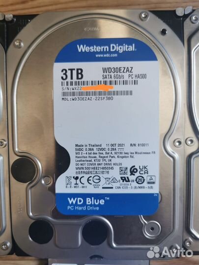 Неисправные жёсткие диски 6tb, 3tb и 2tb