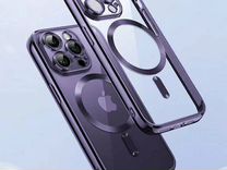 Чехол на iPhone 14 Pro MagSafe с защитой фиолетов