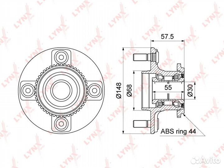 Ступица задняя в сборе с ABS nissan Almera(N16) 1