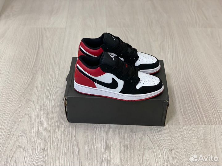 Кроссовки Air Jordan 1 Low Black Toe (36-45)