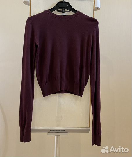 Кроп топ с длинным рукавом свитер