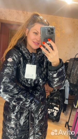 Пальто Пуховик moncler женский длинный