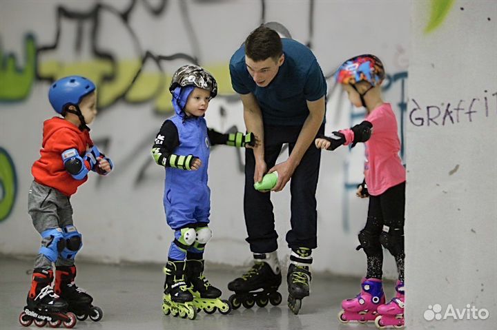 Обучение катанию на роликах. Тренер, инструктор