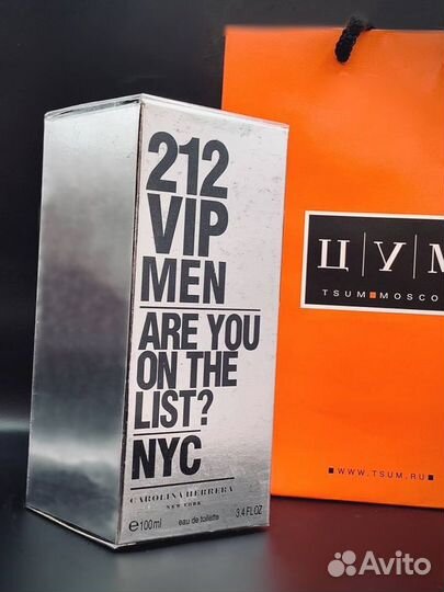 Carolina Herrera 212 vip men 100мл