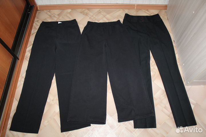 Школьные брюки черные, серые на девочку 5-8 класс