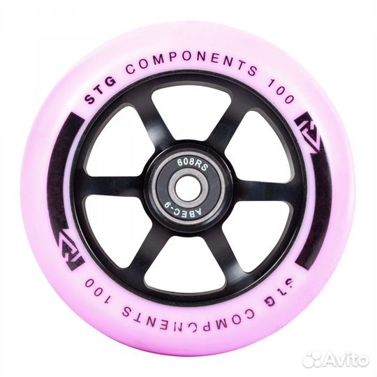 Колесо STG TW-11 для самоката, 100 мм, abec-9, чер