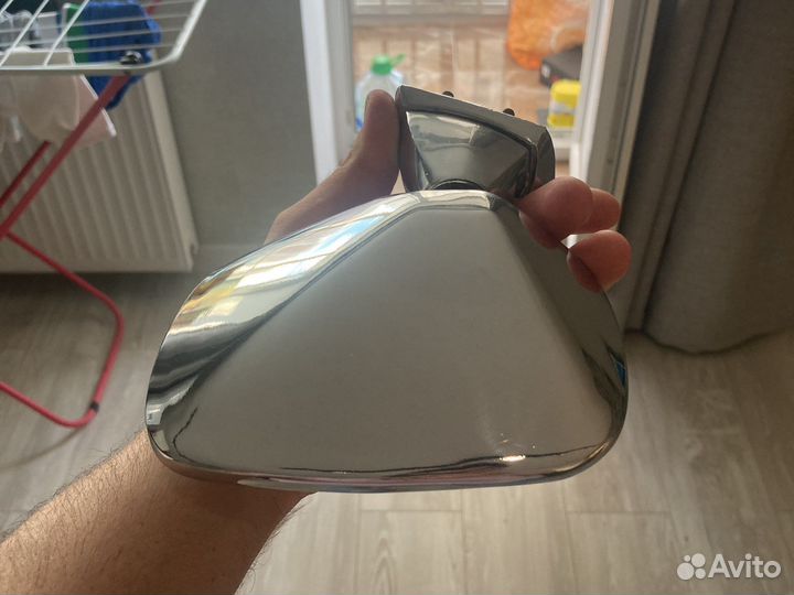 Левое хромированное зеркало газ 24