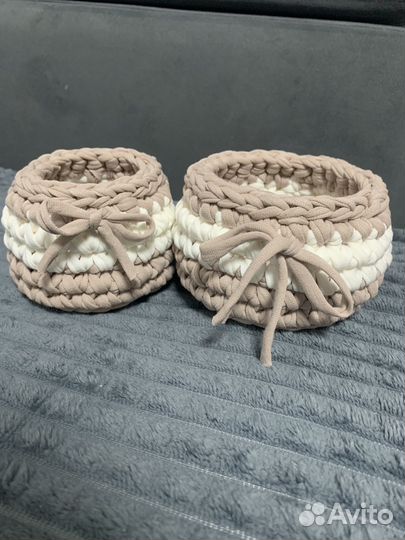 Корзина из трикотажной пряжи