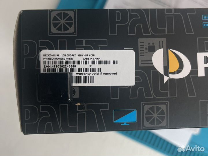 Видеокарта RTX 4070 Palit Dual 12Gb 192bit gddr6x