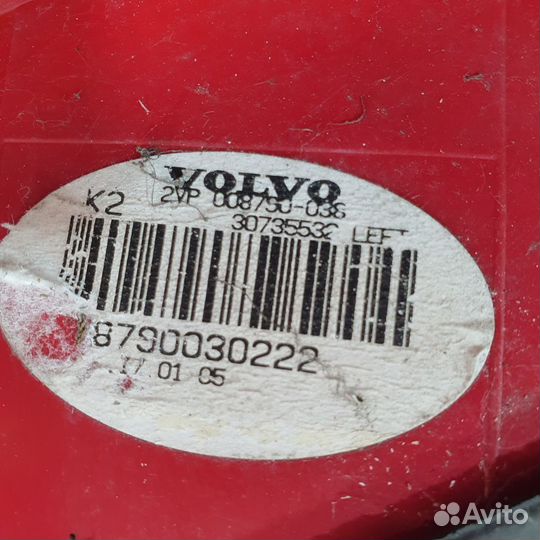 Фонарь задний левый Volvo S80 1998-2006 30735532