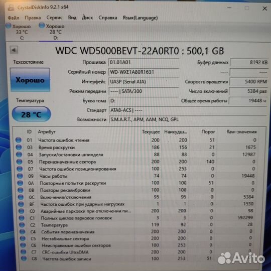 Жёсткий диск SSD-HD 2,5 для ноутбука