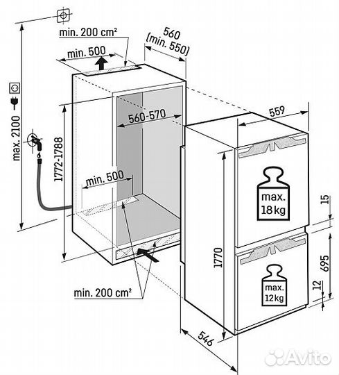 Холодильник liebherr icbnd 5173