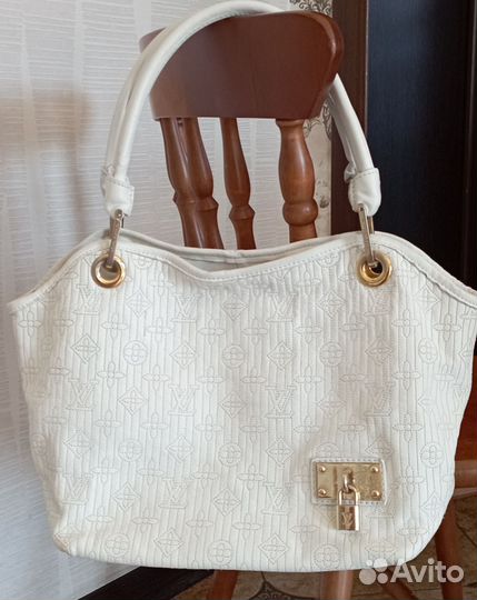 Сумка женская кожаная белая