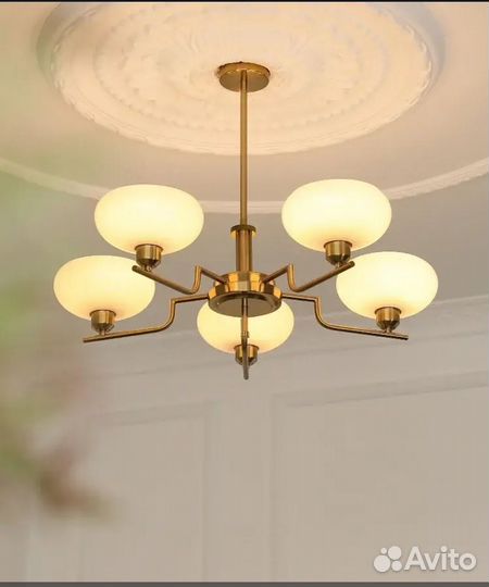 Люстра потолочная 5 ламп 75 см