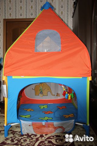 Манеж Jetem Quadro R Merry Elefant+ c развив. ковр