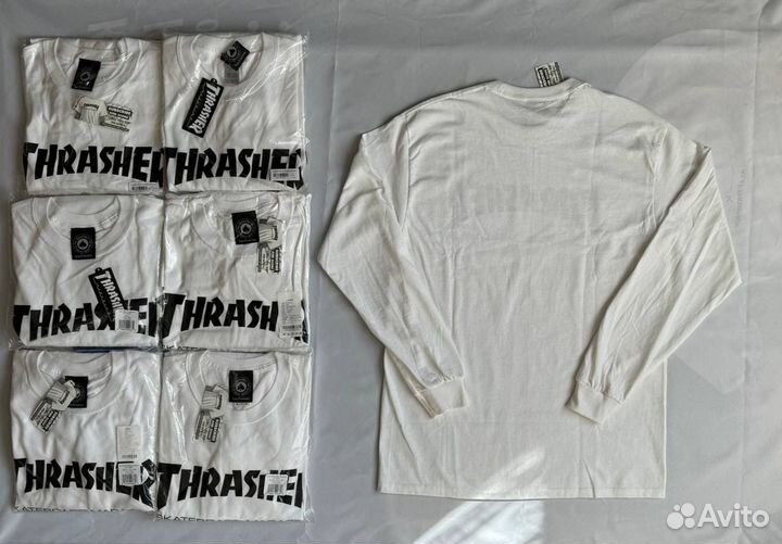 Лонгслив Thrasher Classic Logo White Оригинал