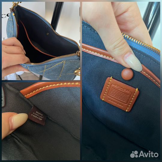 Сумка coach джинсовая