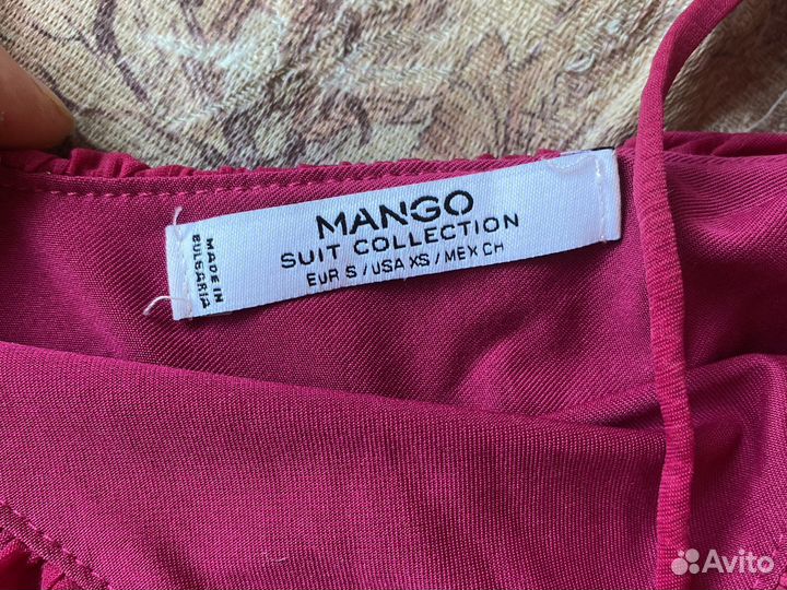 Платье в пол розовое плиссированное mango