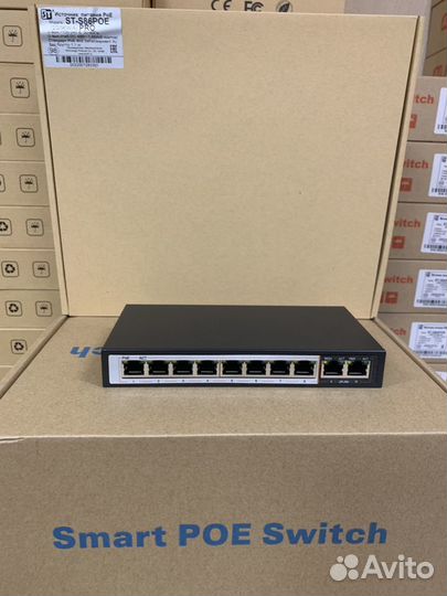 Сетевой POE коммутатор ST-S86POE PRO 8 портов