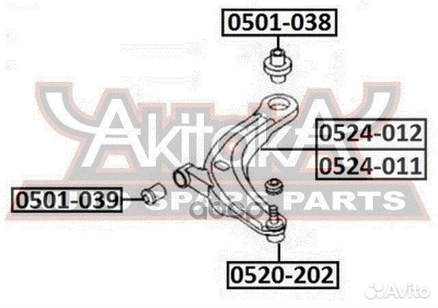 0501-039 asva сайлентблок переднего рычага пере