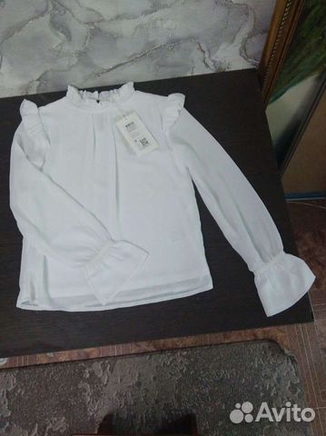 Блузка белая новая для девочки 134рази объявление продам