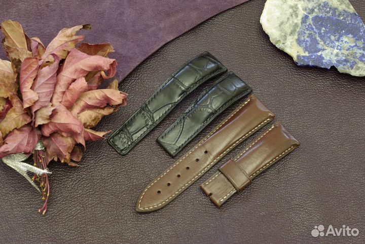 Кожаный ремешок на часы TAG Heuer. Handmade