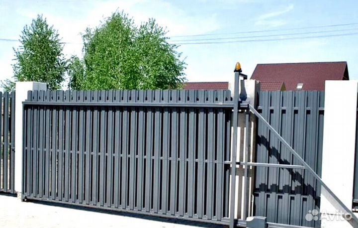 Ворота откатные металлические прочные