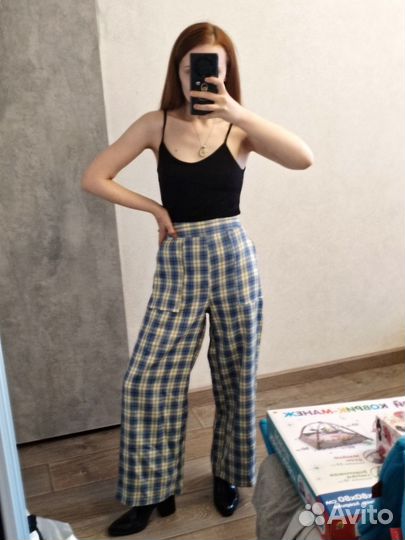 Брюки клетчатые