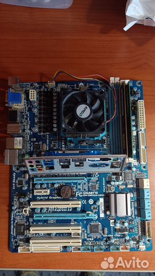 Материнская плата ga-880ga-ud3h + проц + 4gb озу