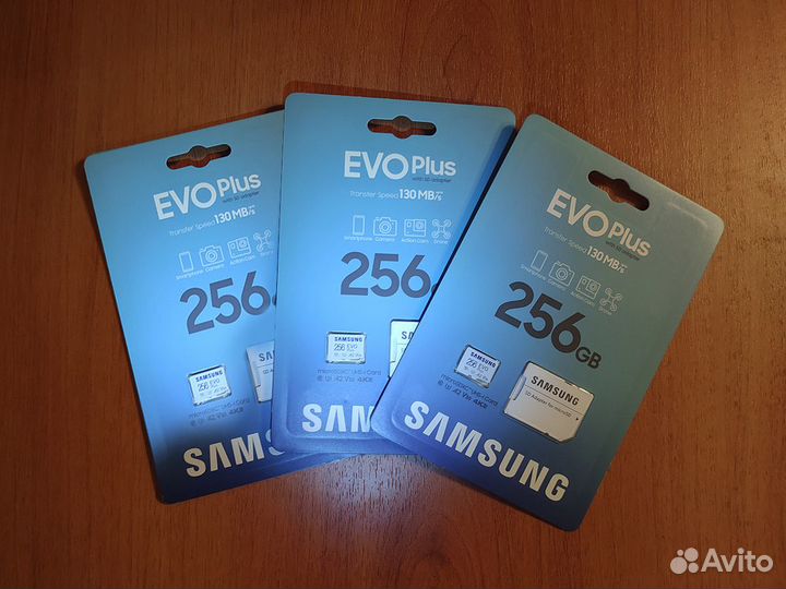 256 Gb Флешка Samsung EVO Plus Microsd. Оригинал