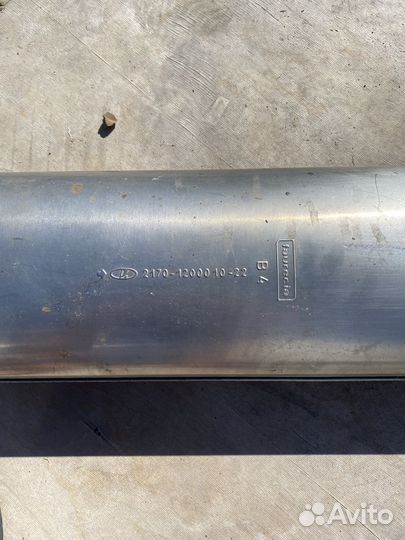 Задняя банка глушителя priora (хэтчбек)